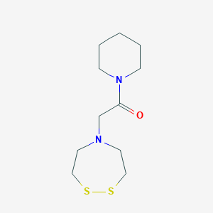 molecular formula C11H20N2OS2 B2657088 2-(1,2,5-Dithiazepan-5-yl)-1-(piperidin-1-yl)ethan-1-one CAS No. 890015-38-0