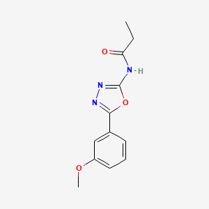 molecular formula C12H13N3O3 B2657092 N-(5-(3-甲氧基苯基)-1,3,4-恶二唑-2-基)丙酰胺 CAS No. 865286-40-4