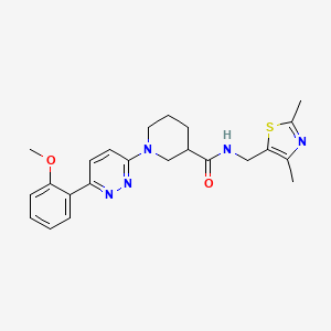 N-((2,4-dimethylthiazol-5-yl)methyl)-1-(6-(2-methoxyphenyl)pyridazin-3-yl)piperidine-3-carboxamide