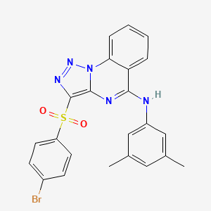 molecular formula C23H18BrN5O2S B2657095 3-((4-bromophenyl)sulfonyl)-N-(3,5-dimethylphenyl)-[1,2,3]triazolo[1,5-a]quinazolin-5-amine CAS No. 895641-00-6