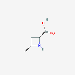 molecular formula C5H9NO2 B2657096 (2R,4R)-4-Methylazetidine-2-carboxylic acid CAS No. 74293-02-0