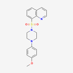 molecular formula C20H21N3O3S B2657099 8-((4-(4-Methoxyphenyl)piperazin-1-yl)sulfonyl)quinoline CAS No. 500267-55-0