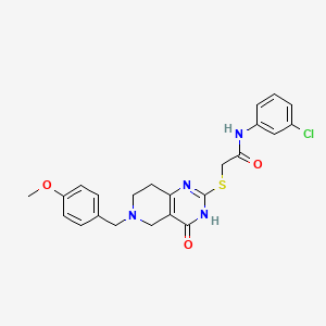 N-(3-chlorophenyl)-2-({6-[(4-methoxyphenyl)methyl]-4-oxo-3H,4H,5H,6H,7H,8H-pyrido[4,3-d]pyrimidin-2-yl}sulfanyl)acetamide