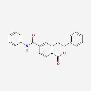 molecular formula C22H17NO3 B2657102 1-氧代-N,3-二苯基-3,4-二氢-1H-异色满-6-甲酰胺 CAS No. 853889-92-6