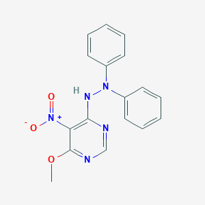 molecular formula C17H15N5O3 B265711 4-(2,2-Diphenylhydrazinyl)-6-methoxy-5-nitropyrimidine 