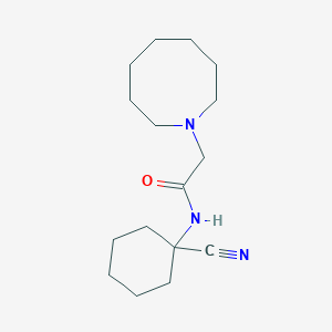 molecular formula C16H27N3O B2657110 2-(azocan-1-yl)-N-(1-cyanocyclohexyl)acetamide CAS No. 1240843-65-5