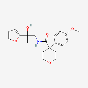 N-(2-(furan-2-yl)-2-hydroxypropyl)-4-(4-methoxyphenyl)tetrahydro-2H-pyran-4-carboxamide