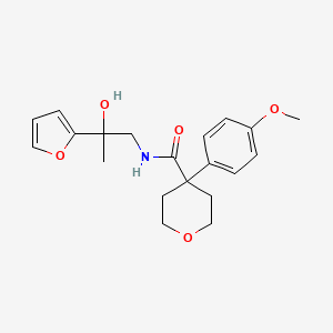 molecular formula C20H25NO5 B2657114 N-(2-(furan-2-yl)-2-hydroxypropyl)-4-(4-methoxyphenyl)tetrahydro-2H-pyran-4-carboxamide CAS No. 1421494-81-6