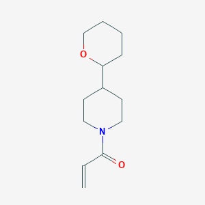 molecular formula C13H21NO2 B2657116 1-[4-(Oxan-2-yl)piperidin-1-yl]prop-2-en-1-one CAS No. 2224473-61-2