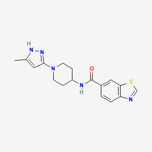 N-(1-(5-methyl-1H-pyrazol-3-yl)piperidin-4-yl)benzo[d]thiazole-6-carboxamide