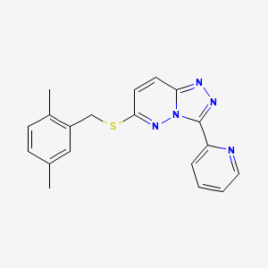 molecular formula C19H17N5S B2657131 6-[(2,5-Dimethylphenyl)methylsulfanyl]-3-pyridin-2-yl-[1,2,4]triazolo[4,3-b]pyridazine CAS No. 868968-01-8