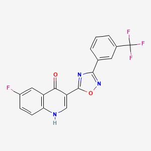 6-fluoro-3-(3-(3-(trifluoromethyl)phenyl)-1,2,4-oxadiazol-5-yl)quinolin-4(1H)-one