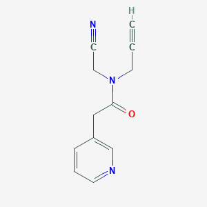 N-(cyanomethyl)-N-(prop-2-yn-1-yl)-2-(pyridin-3-yl)acetamide