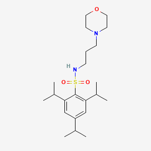 molecular formula C22H38N2O3S B2657139 (3-Morpholin-4-ylpropyl){[2,4,6-tris(methylethyl)phenyl]sulfonyl}amine CAS No. 398997-11-0