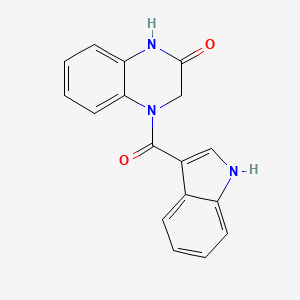 molecular formula C17H13N3O2 B2657144 4-(1H-indole-3-carbonyl)-3,4-dihydroquinoxalin-2(1H)-one CAS No. 1209644-04-1