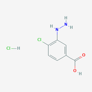(5-Carboxy-2-chlorophenyl)hydrazine hydrochloride
