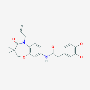 N-(5-allyl-3,3-dimethyl-4-oxo-2,3,4,5-tetrahydrobenzo[b][1,4]oxazepin-8-yl)-2-(3,4-dimethoxyphenyl)acetamide