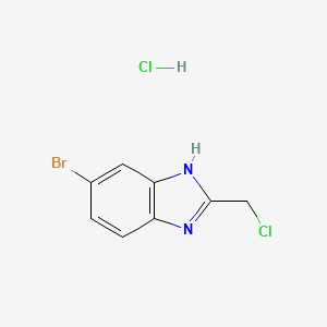 5-bromo-2-(chloromethyl)-1H-1,3-benzodiazole hydrochloride