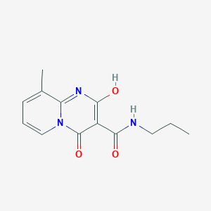 molecular formula C13H15N3O3 B2657172 2-hydroxy-9-methyl-4-oxo-N-propyl-4H-pyrido[1,2-a]pyrimidine-3-carboxamide CAS No. 886913-08-2