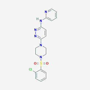 molecular formula C19H19ClN6O2S B2657179 6-(4-((2-氯苯基)磺酰基)哌嗪-1-基)-N-(吡啶-2-基)吡哒嗪-3-胺 CAS No. 1020977-81-4