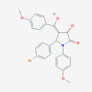 molecular formula C25H20BrNO5 B265718 5-(4-bromophenyl)-3-hydroxy-1-(4-methoxyphenyl)-4-[(4-methoxyphenyl)carbonyl]-1,5-dihydro-2H-pyrrol-2-one 