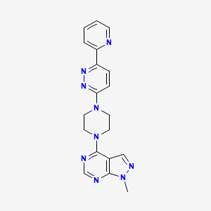 molecular formula C19H19N9 B2657192 1-Methyl-4-[4-(6-pyridin-2-ylpyridazin-3-yl)piperazin-1-yl]pyrazolo[3,4-d]pyrimidine CAS No. 2380184-30-3