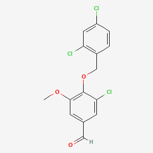 Benzaldehyde, 3-chloro-4-[(2,4-dichlorophenyl)methoxy]-5-methoxy-