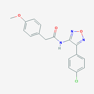molecular formula C17H14ClN3O3 B265720 N-[4-(4-chlorophenyl)-1,2,5-oxadiazol-3-yl]-2-(4-methoxyphenyl)acetamide 