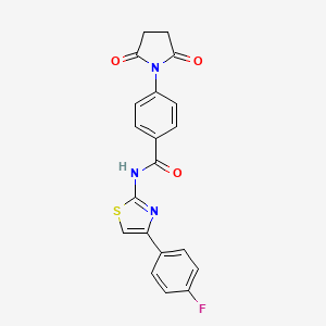 4-(2,5-dioxopyrrolidin-1-yl)-N-(4-(4-fluorophenyl)thiazol-2-yl)benzamide