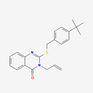 molecular formula C22H24N2OS B2657204 3-allyl-2-[(4-tert-butylbenzyl)thio]quinazolin-4(3H)-one CAS No. 403723-31-9