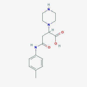 4-Oxo-2-(piperazin-1-yl)-4-(p-tolylamino)butanoic acid