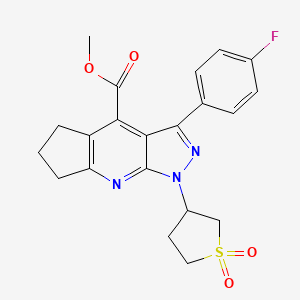Methyl 1-(1,1-dioxidotetrahydrothiophen-3-yl)-3-(4-fluorophenyl)-1,5,6,7-tetrahydrocyclopenta[b]pyrazolo[4,3-e]pyridine-4-carboxylate