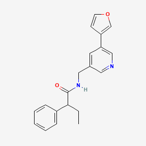N-((5-(furan-3-yl)pyridin-3-yl)methyl)-2-phenylbutanamide