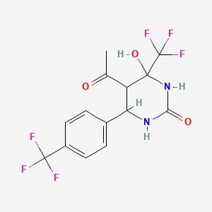 5-Acetyl-4-hydroxy-4-(trifluoromethyl)-6-[4-(trifluoromethyl)phenyl]-1,3-diazinan-2-one