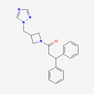 1-(3-((1H-1,2,4-triazol-1-yl)methyl)azetidin-1-yl)-3,3-diphenylpropan-1-one