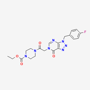 ethyl 4-(2-(3-(4-fluorobenzyl)-7-oxo-3H-[1,2,3]triazolo[4,5-d]pyrimidin-6(7H)-yl)acetyl)piperazine-1-carboxylate
