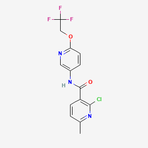 2-chloro-6-methyl-N-[6-(2,2,2-trifluoroethoxy)pyridin-3-yl]pyridine-3-carboxamide