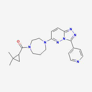(2,2-Dimethylcyclopropyl)-[4-(3-pyridin-4-yl-[1,2,4]triazolo[4,3-b]pyridazin-6-yl)-1,4-diazepan-1-yl]methanone
