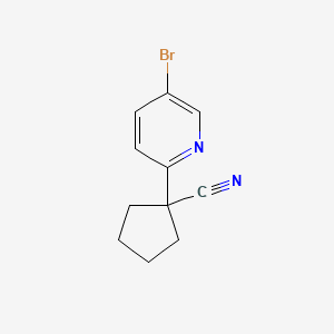 molecular formula C11H11BrN2 B2657250 1-(5-Bromo-pyridin-2-yl)-cyclopentanecarbonitrile CAS No. 1352754-20-1