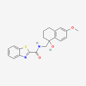 N-((1-hydroxy-6-methoxy-1,2,3,4-tetrahydronaphthalen-1-yl)methyl)benzo[d]thiazole-2-carboxamide