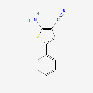 molecular formula C11H8N2S B2657253 2-Amino-5-phenylthiophene-3-carbonitrile CAS No. 60271-29-6