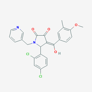 molecular formula C25H20Cl2N2O4 B265726 5-(2,4-dichlorophenyl)-3-hydroxy-4-(4-methoxy-3-methylbenzoyl)-1-(3-pyridinylmethyl)-1,5-dihydro-2H-pyrrol-2-one 
