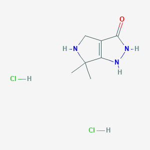 6,6-Dimethyl-1,2,4,5-tetrahydropyrrolo[3,4-c]pyrazol-3-one;dihydrochloride