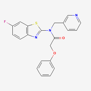 molecular formula C21H16FN3O2S B2657264 N-(6-fluorobenzo[d]thiazol-2-yl)-2-phenoxy-N-(pyridin-3-ylmethyl)acetamide CAS No. 895021-06-4