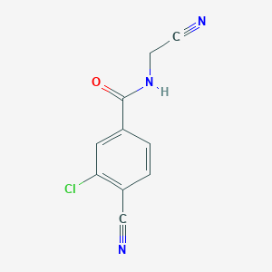 molecular formula C10H6ClN3O B2657281 3-氯-4-氰基-N-(氰基甲基)苯甲酰胺 CAS No. 1645438-19-2