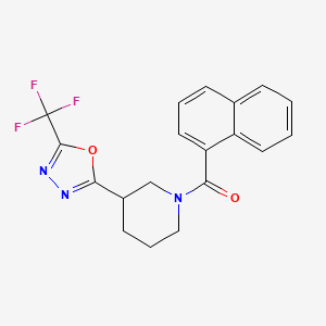 Naphthalen-1-yl(3-(5-(trifluoromethyl)-1,3,4-oxadiazol-2-yl)piperidin-1-yl)methanone