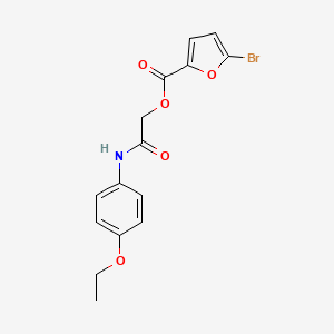 molecular formula C15H14BrNO5 B2657288 [(4-乙氧基苯基)氨基羰基]甲基5-溴呋喃-2-羧酸酯 CAS No. 733006-15-0
