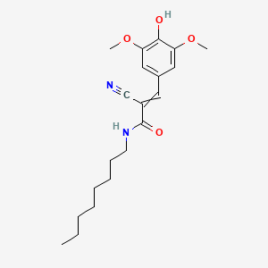 molecular formula C20H28N2O4 B2657292 2-cyano-3-(4-hydroxy-3,5-dimethoxyphenyl)-N-octylprop-2-enamide CAS No. 477973-40-3
