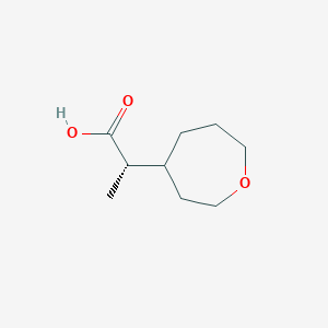 molecular formula C9H16O3 B2657303 (2S)-2-(Oxepan-4-yl)propanoic acid CAS No. 2248216-36-4