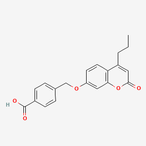 molecular formula C20H18O5 B2657306 4-{[(2-oxo-4-propyl-2H-chromen-7-yl)oxy]methyl}benzoic acid CAS No. 304896-89-7